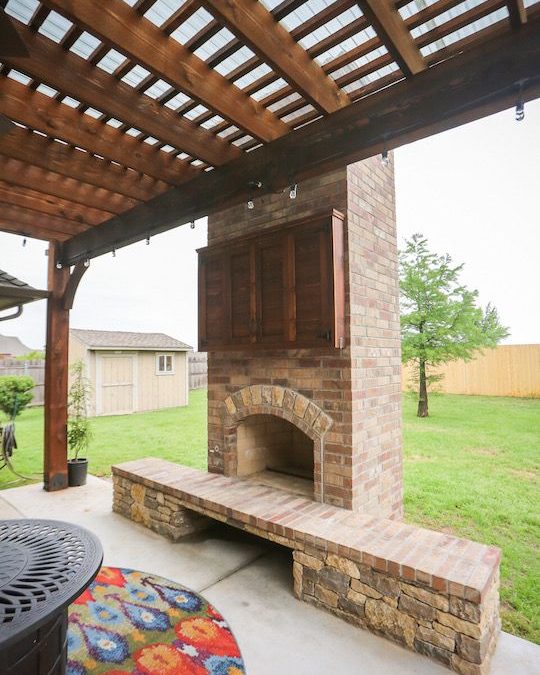 Outdoor Fireplace OKC | Putting an Outdoor Fireplace Next to Your Swimming Pool