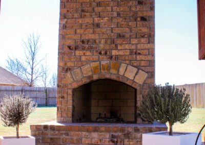 Outdoor Fireplace OKC Great Surrounding By This Fireplace