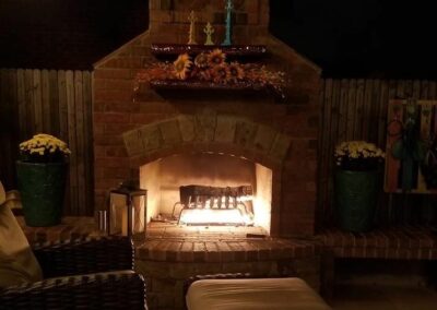 Outdoor Fireplace OKC Solid Roaring Fireplace