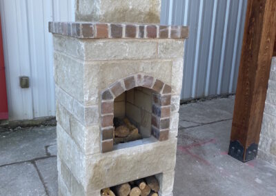 Outdoor Fireplace OKC Solid With Firewood Storage Underneath