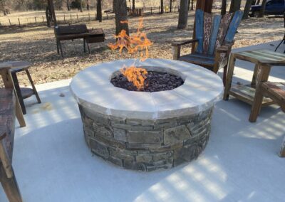 Outdoor Kitchens OKC Great Firepit Made Of Brick