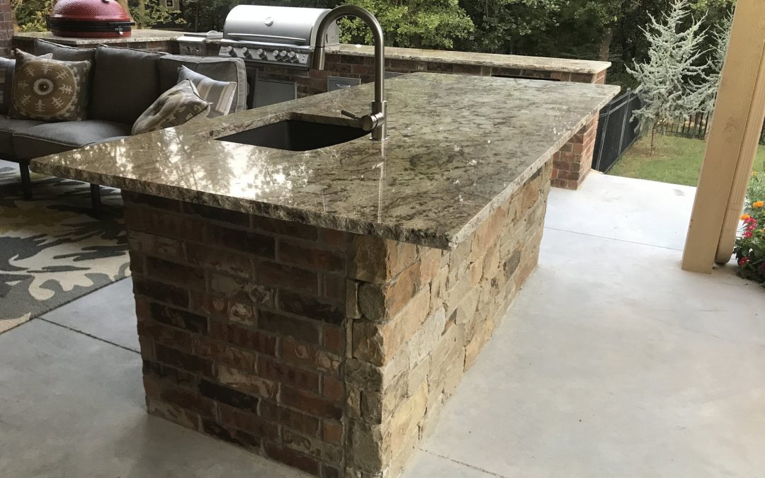 Outdoor Kitchens OKC | Adding a Bar Top to your Outdoor Kitchen